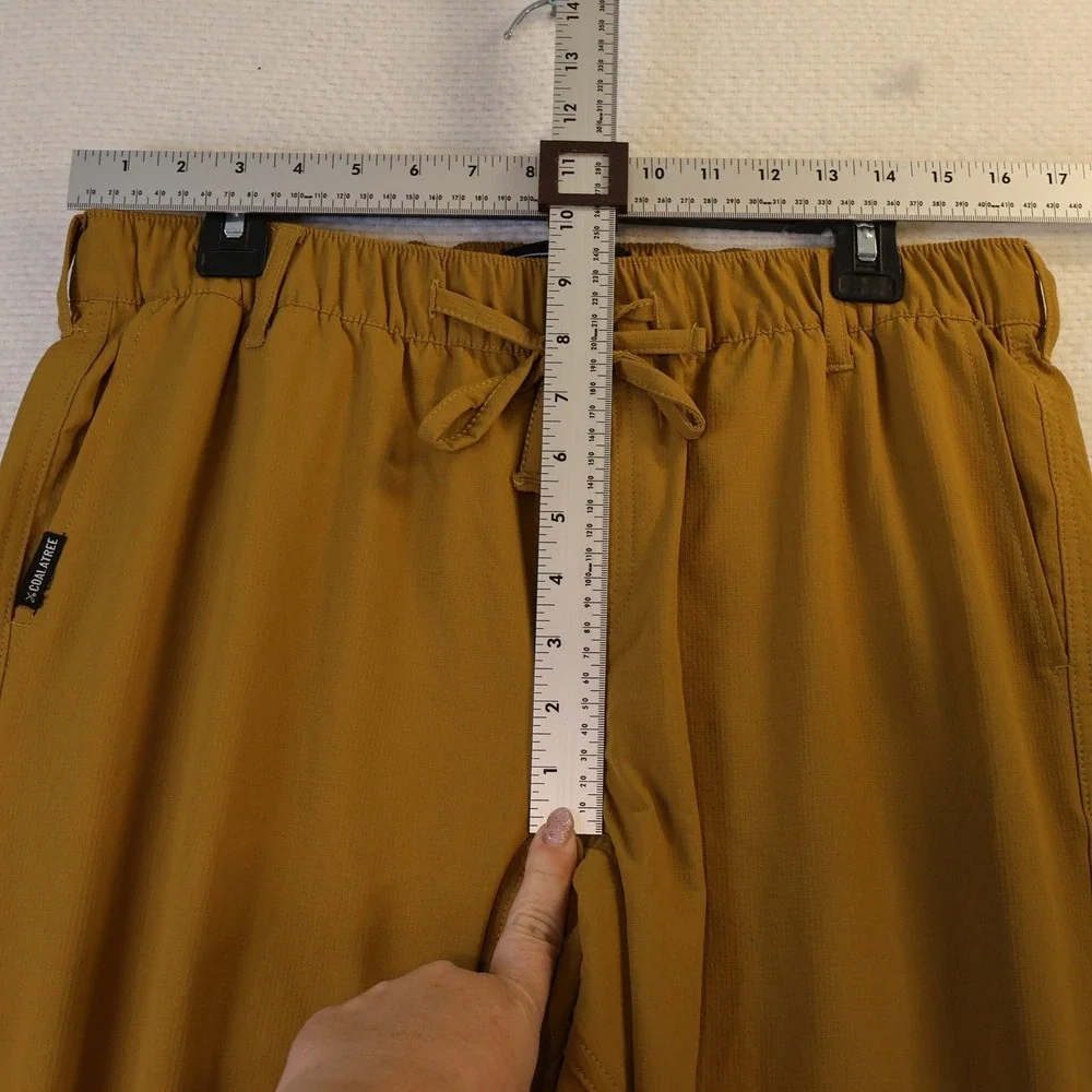 Coalatree Unisex L Trailhead Adventure Pant Mustard Yellow DWR Ripstop Stretch
